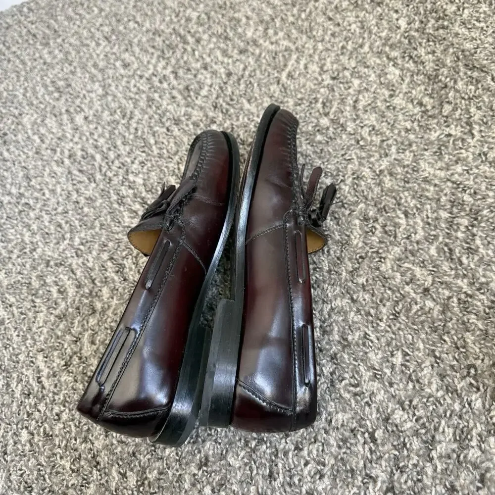 Cole Haan Men's Pinch Tassel loafers Men's 9 D Mahogany Burgundy Leather